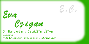 eva czigan business card